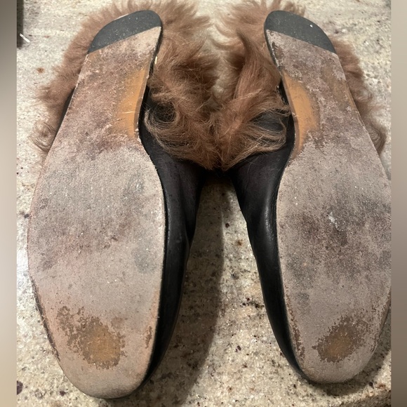 Authentic Gucci Princeton Fur slides - black leather - size 10 41 - Picture 11 of 12